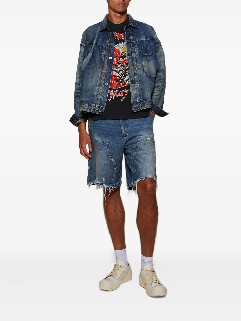 SAINT MXXXXXX Denim jack met zak Blauw