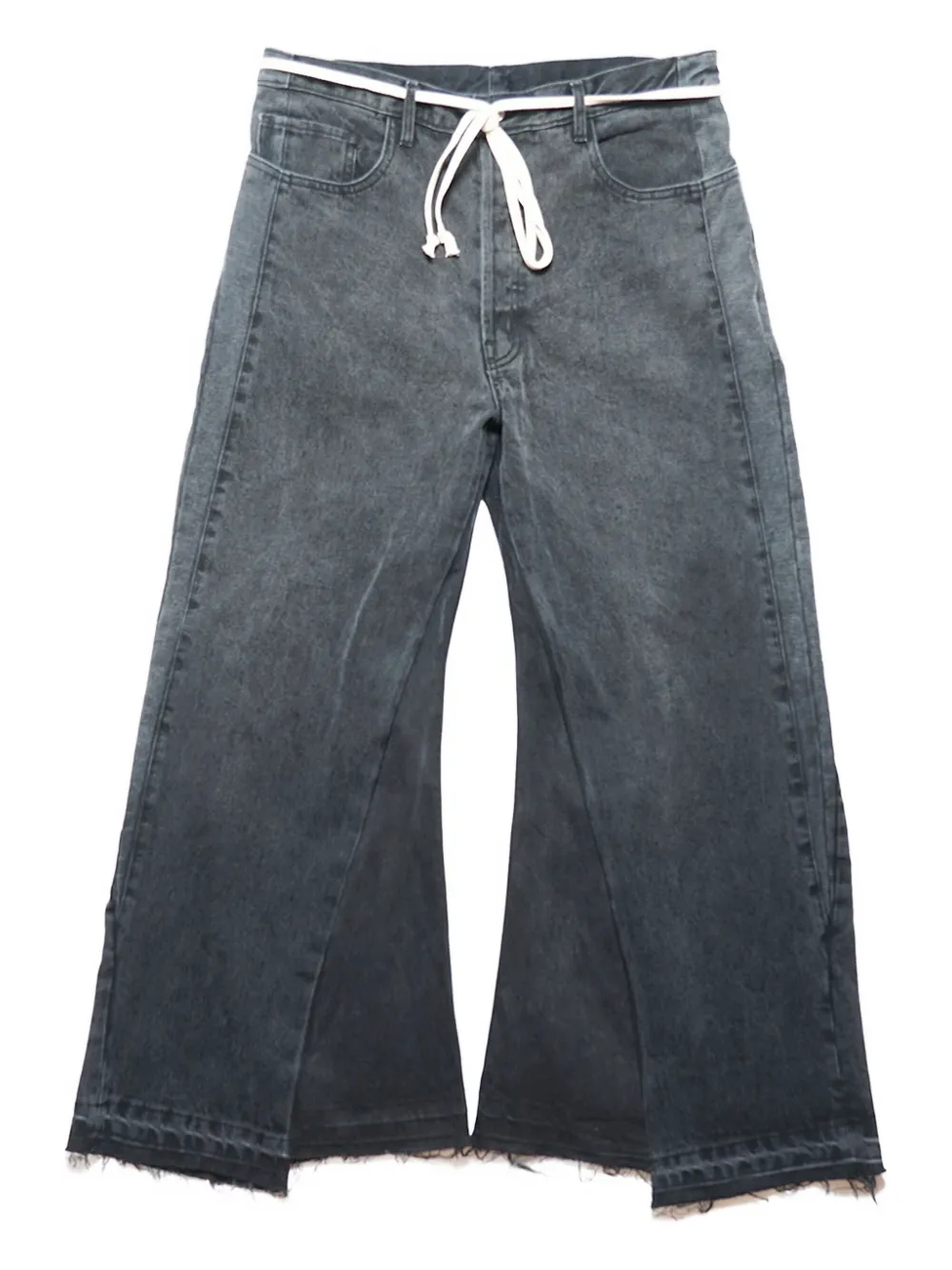 cotton wide-leg jeans