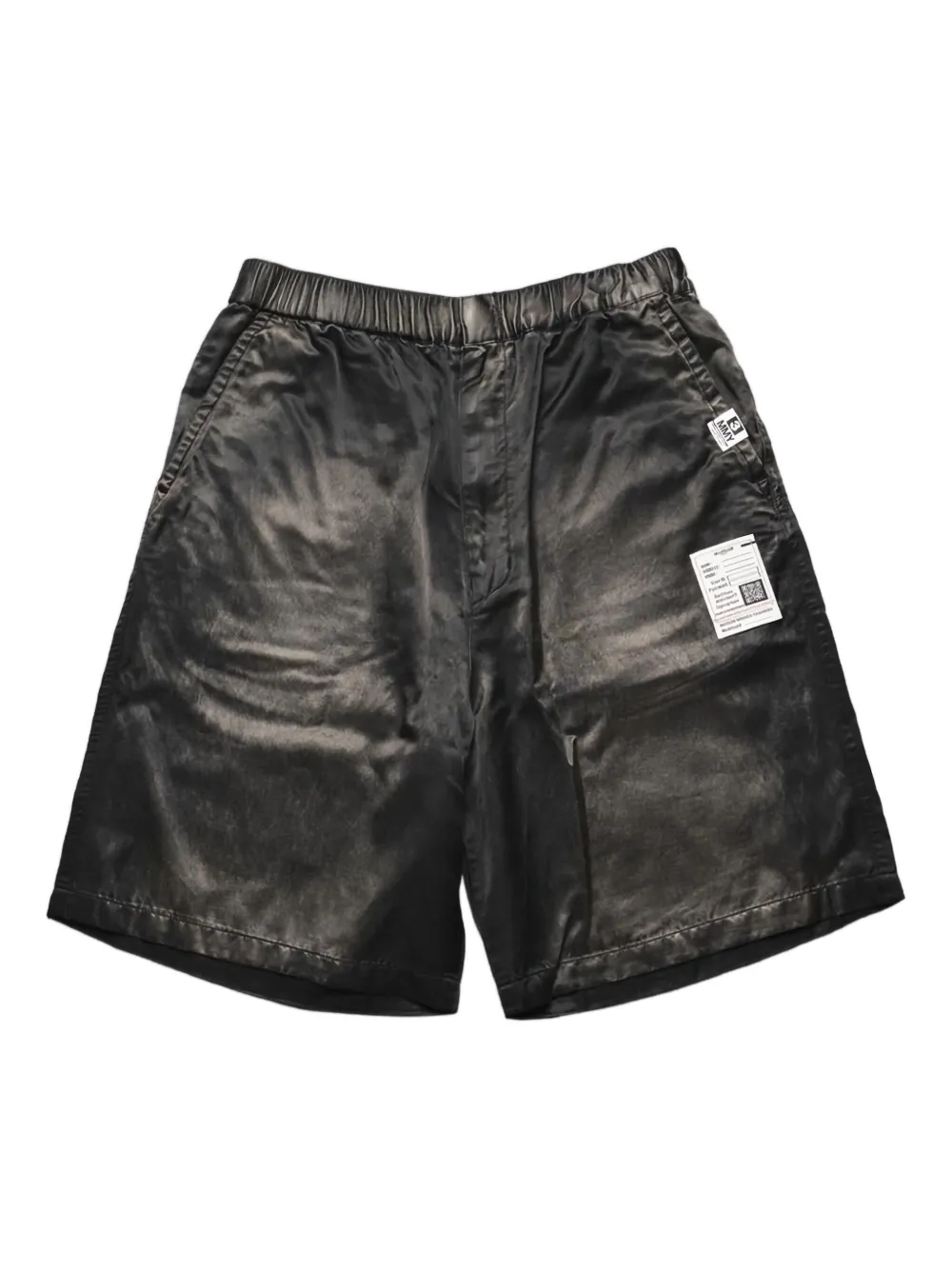 Maison MIHARA YASUHIRO サテンショートパンツ - ブラック Maison MIHARA YASUHIRO サテンショートパンツ - ブラック