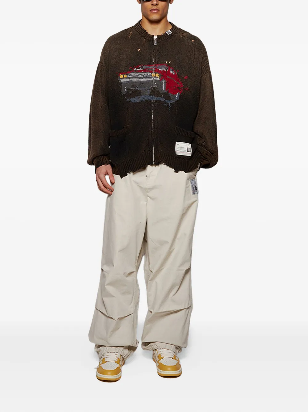 Maison MIHARA YASUHIRO Parachute broek - Beige