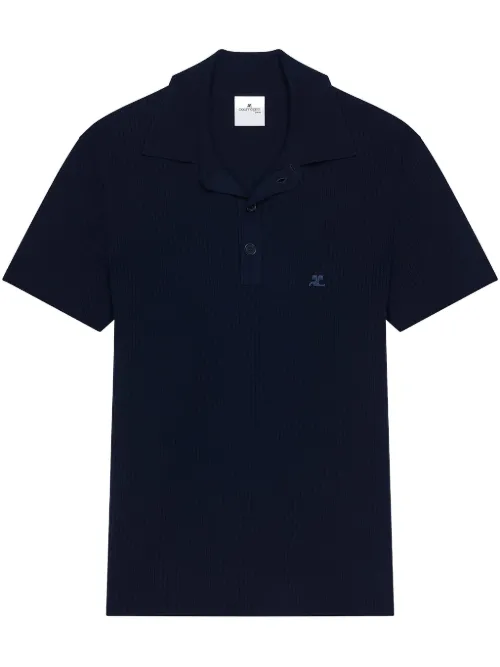 Courrèges polo en maille - Bleu - Courrèges - Modalova