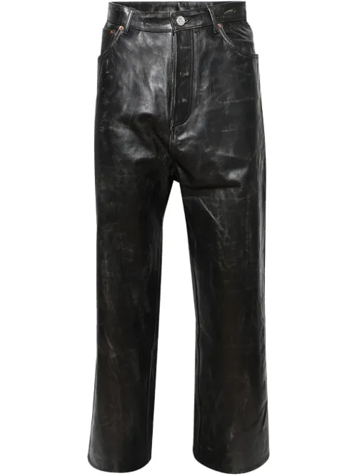 VETEMENTS pantalon en cuir - Noir - VETEMENTS - Modalova