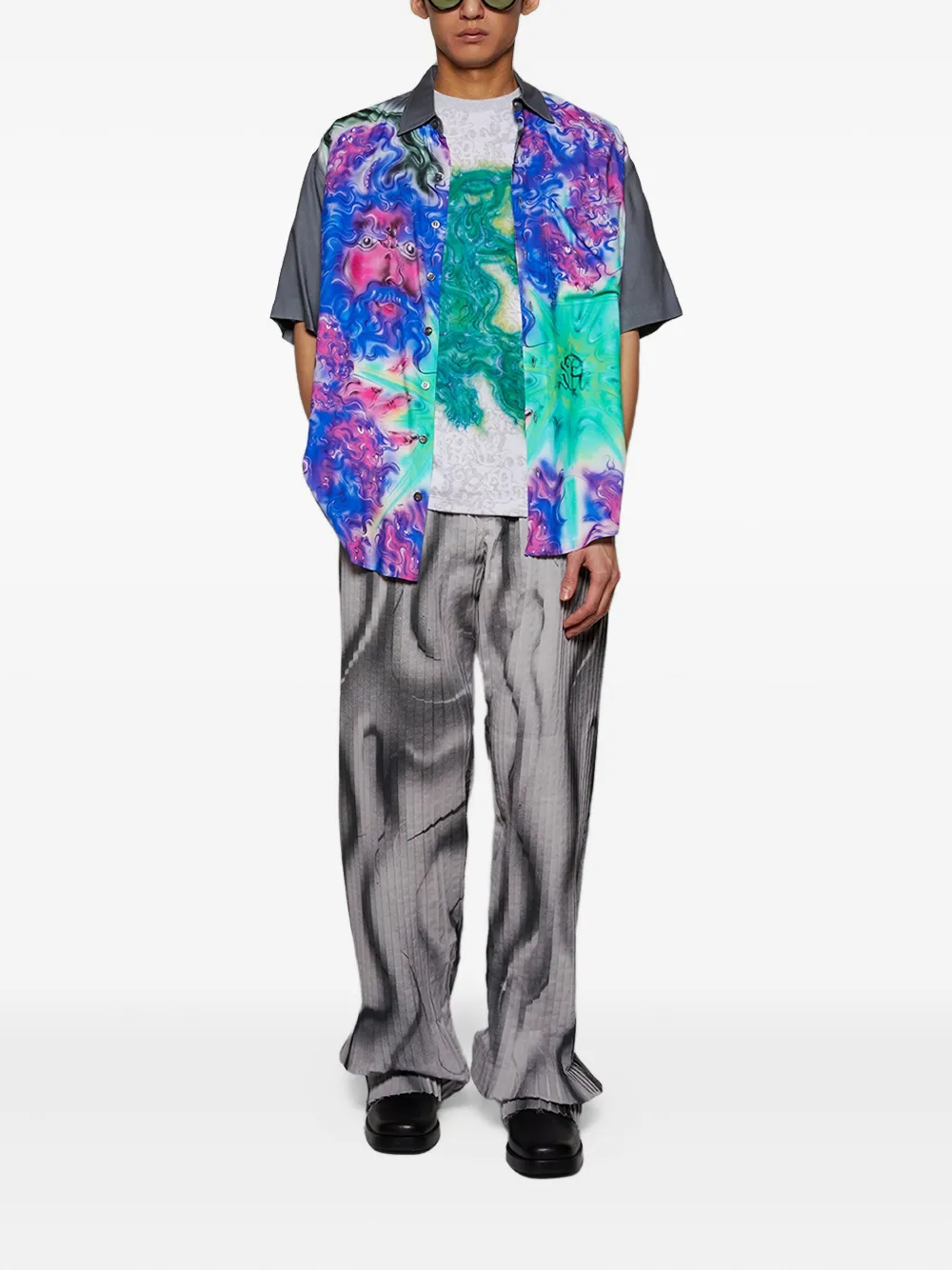 Casella Meyer T-shirt met tijgerprint - Grijs