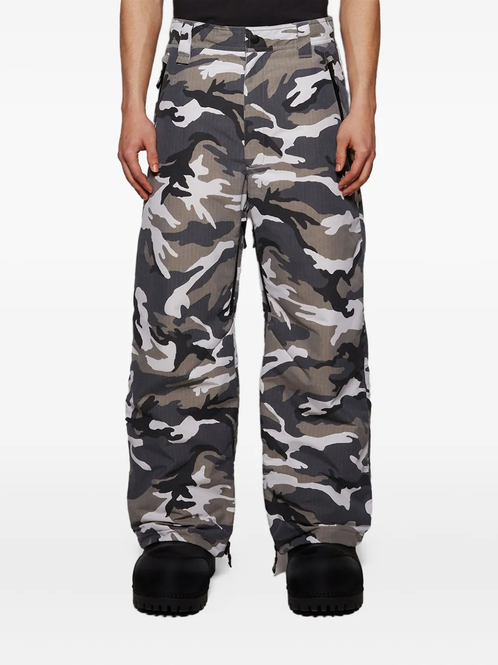 Balenciaga Broek met camouflageprint Grijs