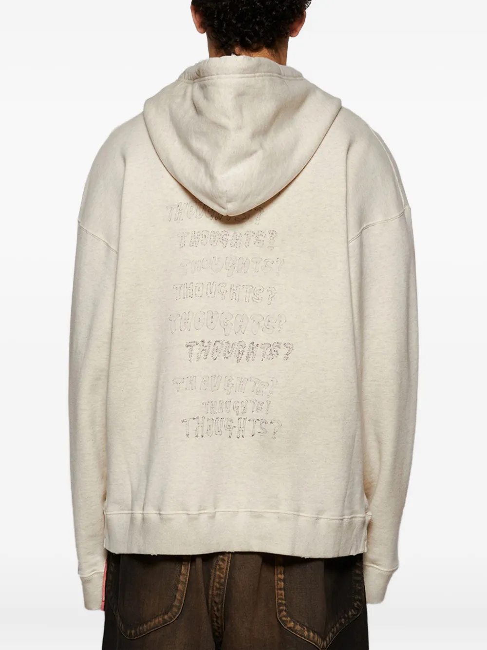 Maison MIHARA YASUHIRO Gerafelde hoodie Beige