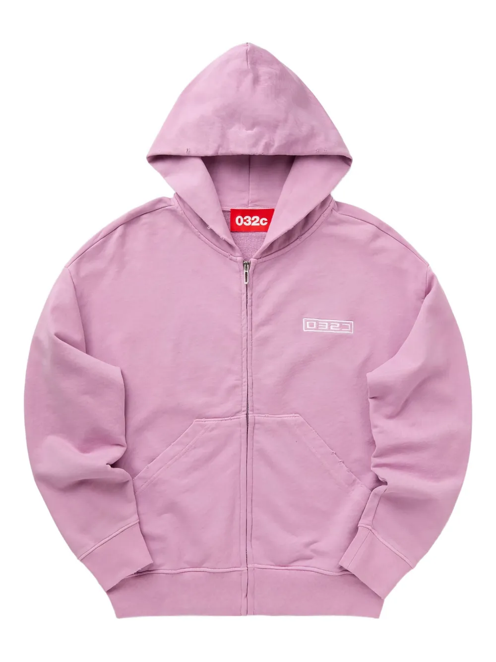 032c zip-front hoodie | Pink | Image 1