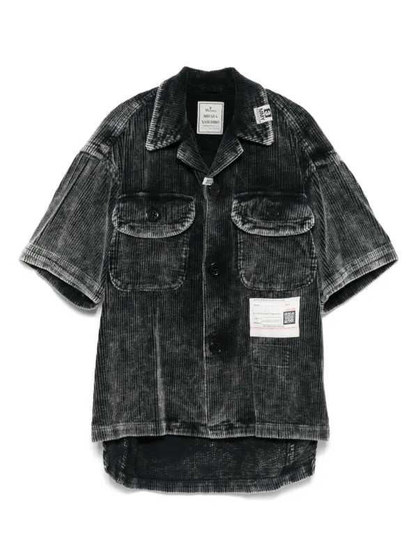 Maison Mihara Yasuhiro ブラック コーデュロイシャツ Maison MIHARA YASUHIRO コーデュロイ シャツ | ブラック | FARFETCH JP