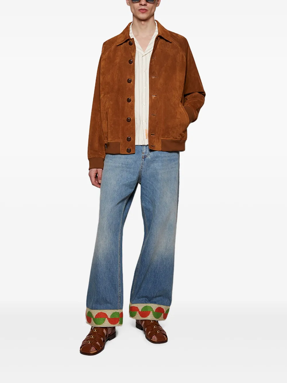 BODE striped shirt - Wit