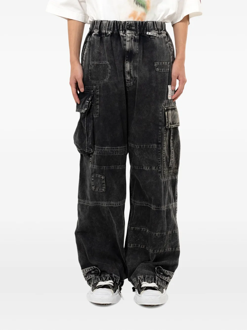 Maison MIHARA YASUHIRO Repair cargo trousers Zwart