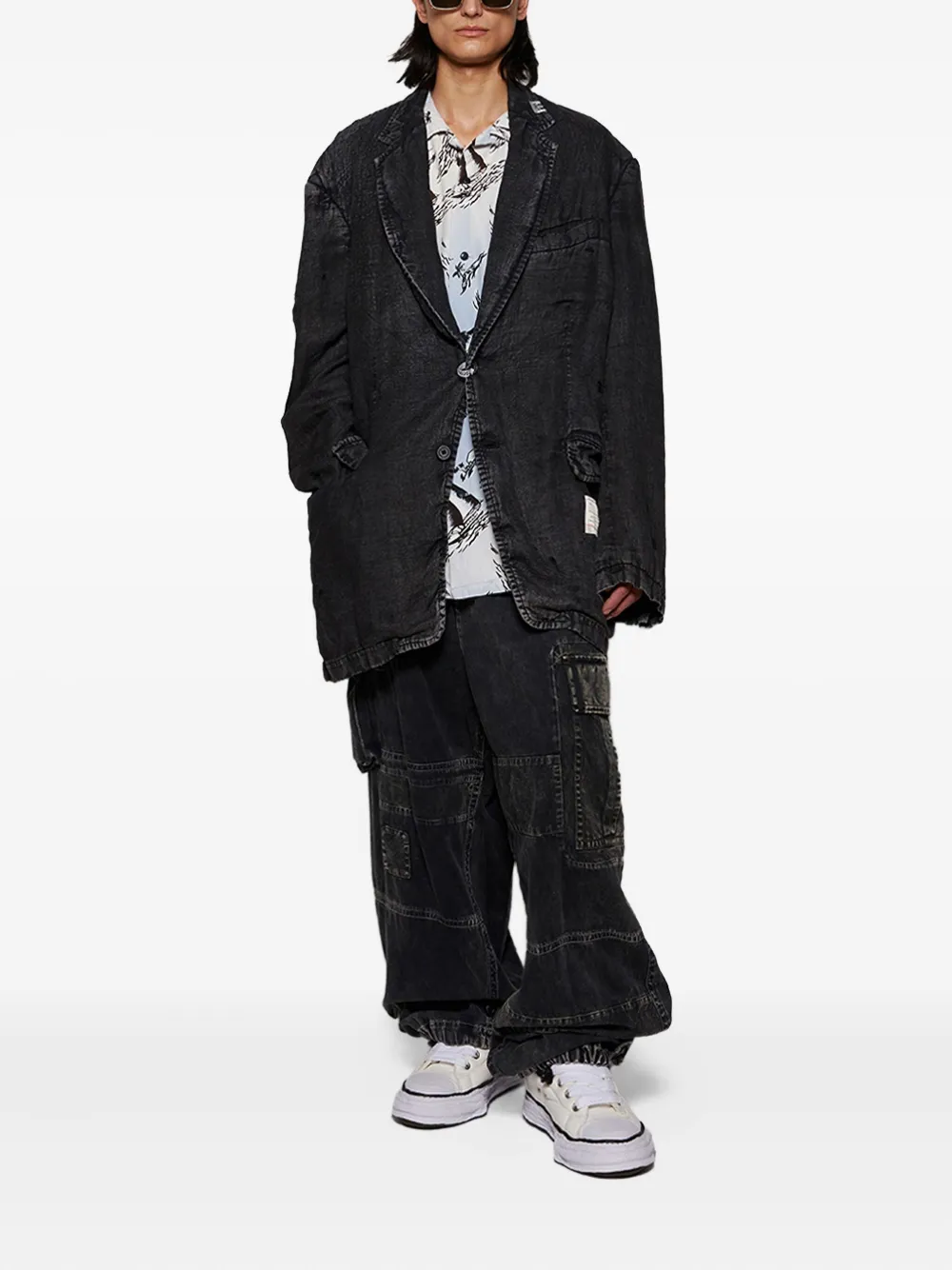 Maison MIHARA YASUHIRO Repair cargo broek - Zwart