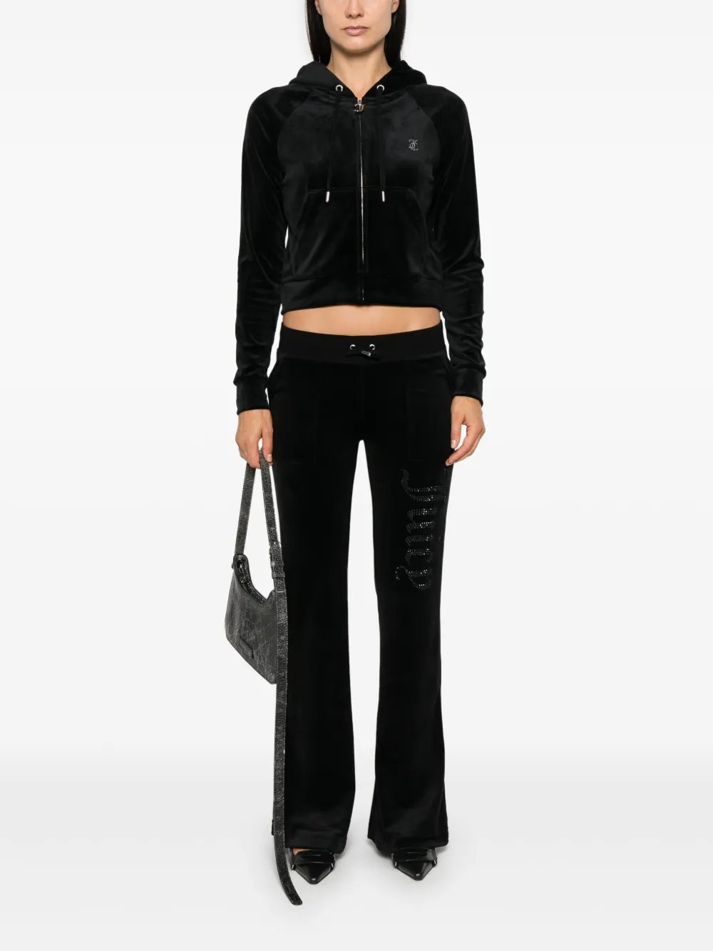 Juicy Couture Fluwelen hoodie - Zwart