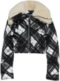 Jean Paul Gaultier layered shearling-collar jacket - Black