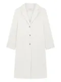 LouLou de Saison button-fastening alpaca wool-blend coat - White
