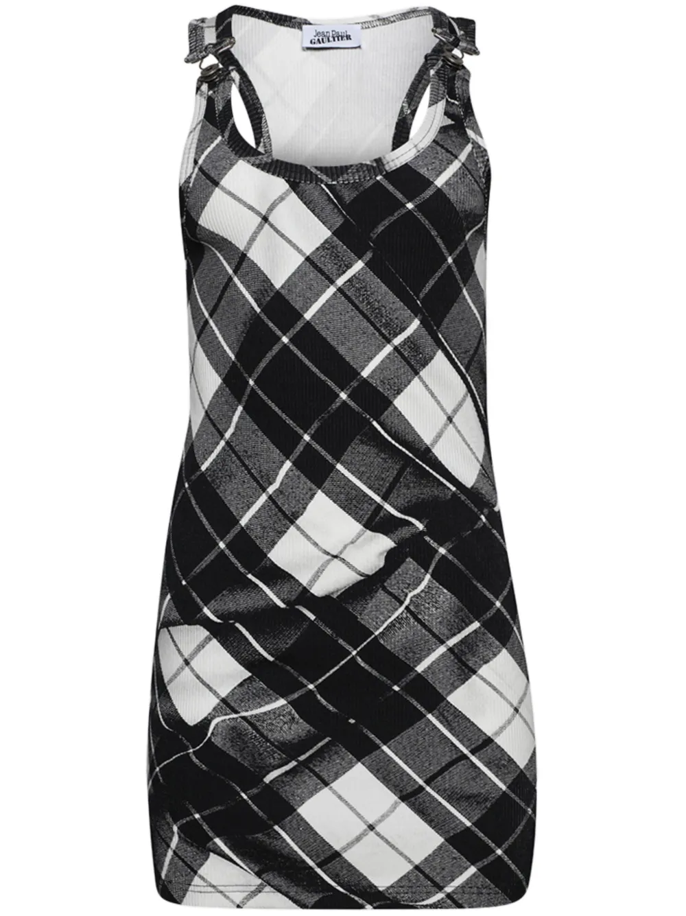 Jean Paul Gaultier strapped tartan dress | Black | Image 1