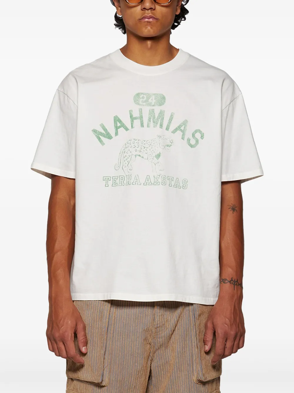 Nahmias Terraestiva boxy T-shirt Wit