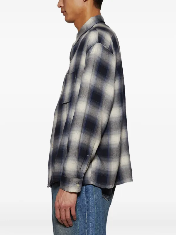 SAINT MXXXXXX チェック シャツ | ブルー | FARFETCH JP