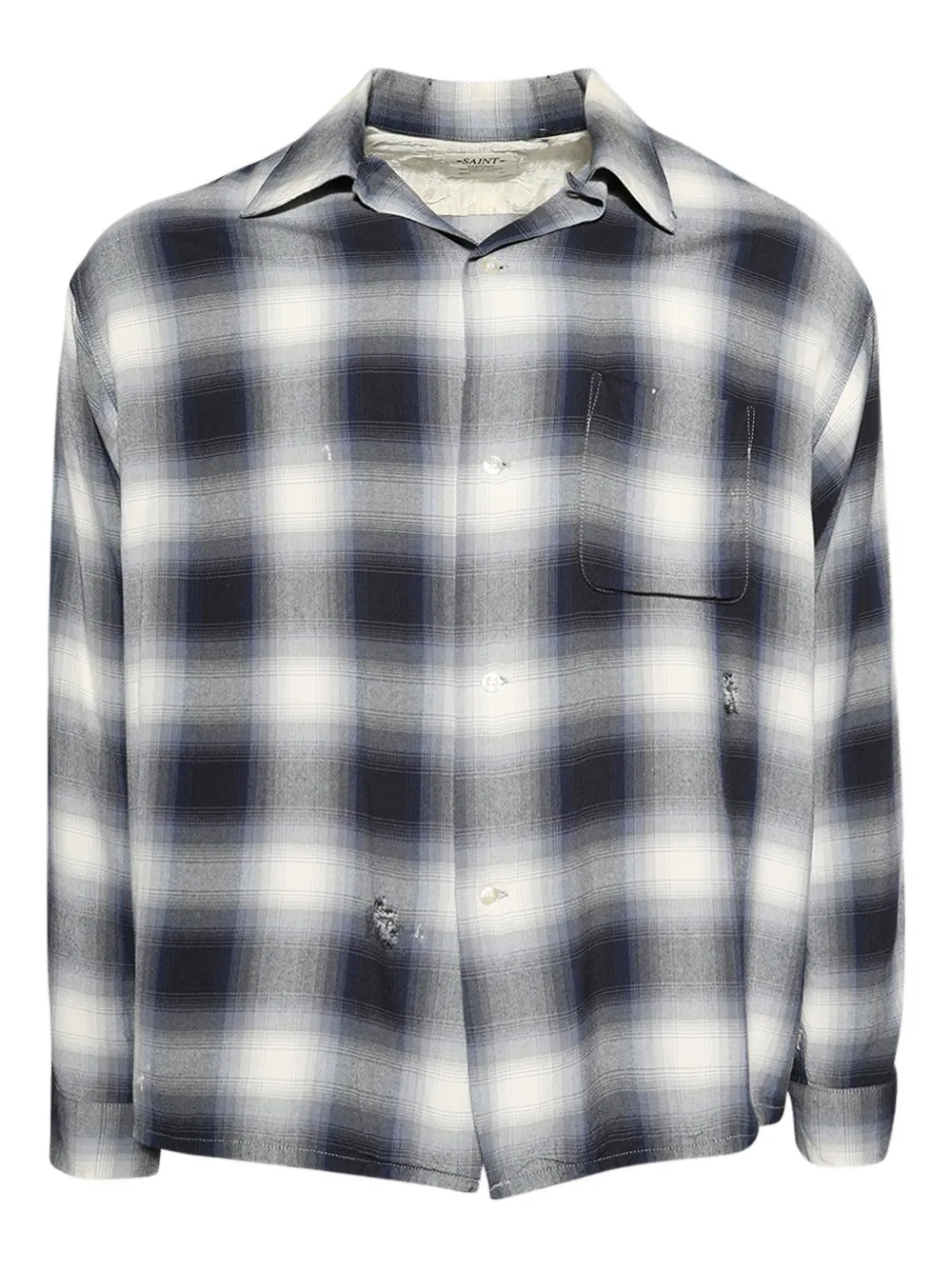 check-print shirt