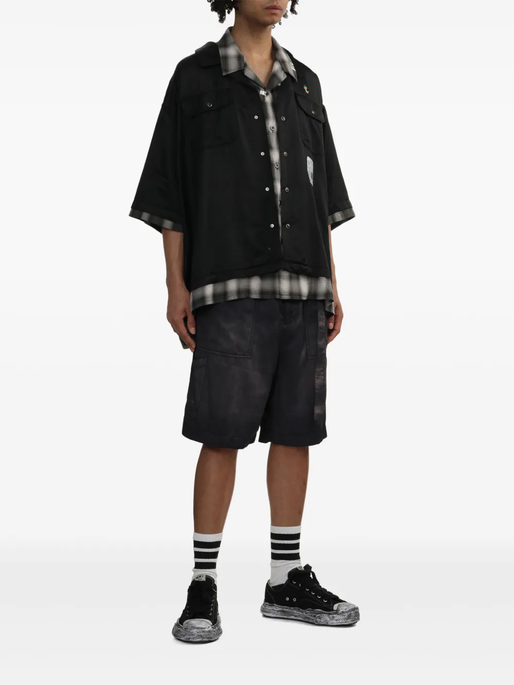 Maison MIHARA YASUHIRO DOUBLE LAYERED S S SHIRTS