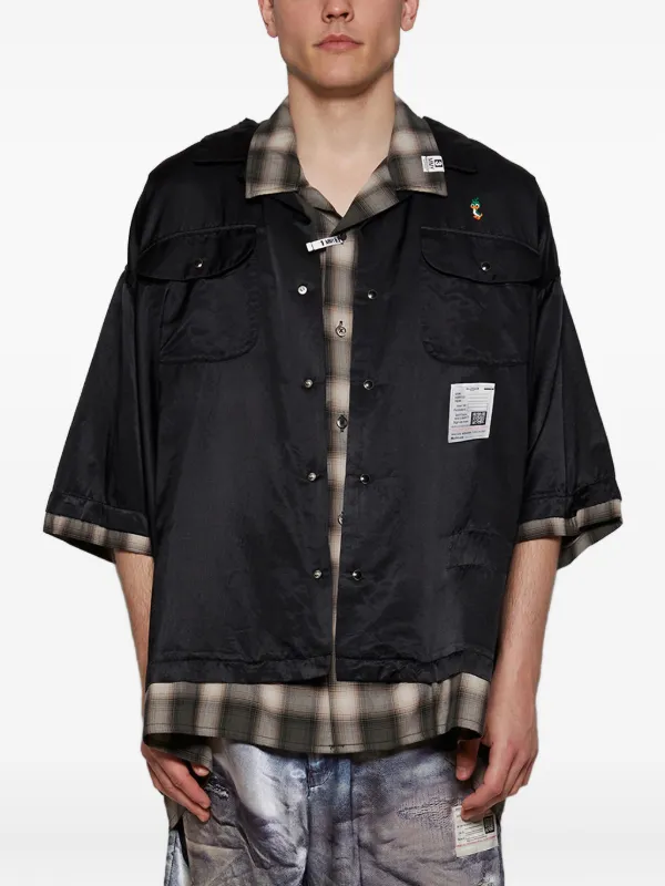 Maison MIHARA YASUHIRO レイヤード シャツ | ブラック | FARFETCH JP