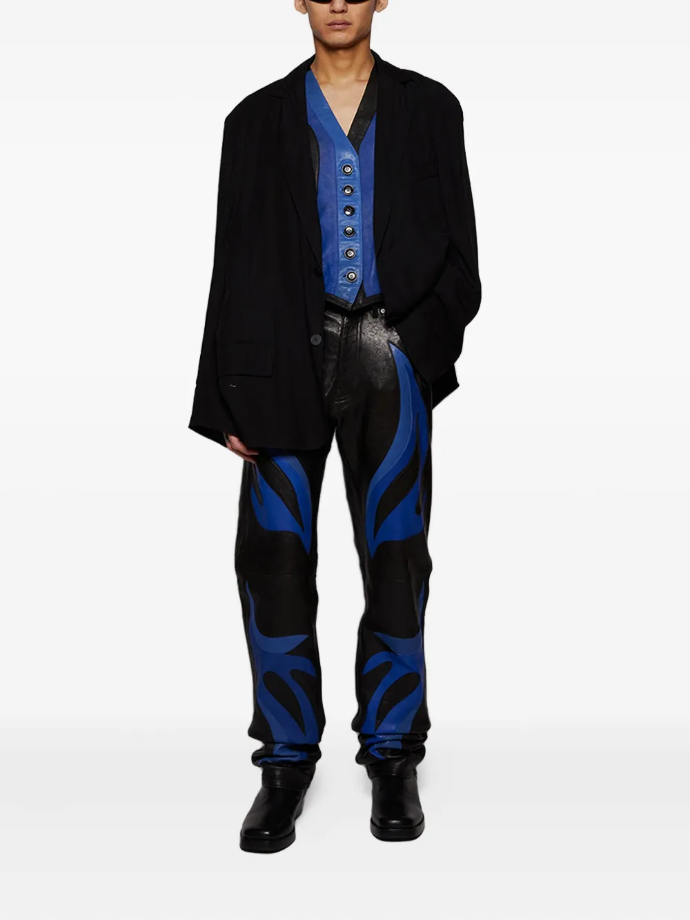 Martine Rose leather trousers - Zwart