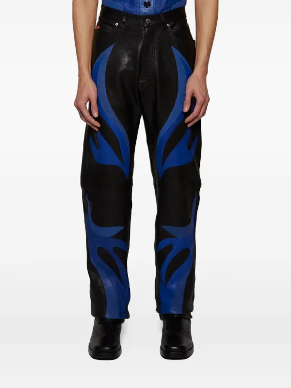 Martine Rose Leather Trousers | Black | FARFETCH