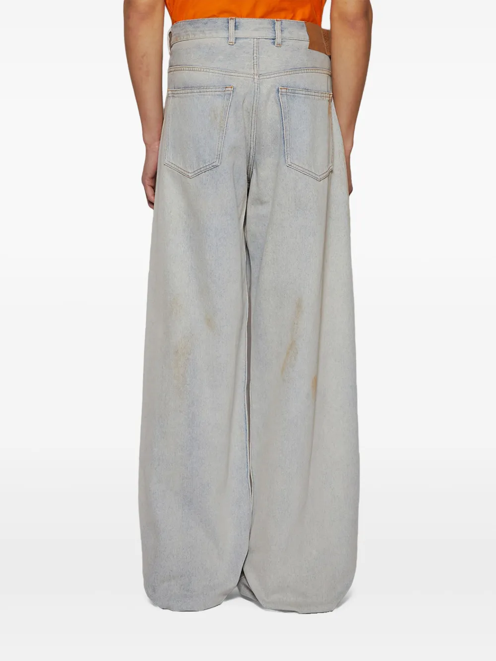 MM6 Maison Margiela Jeans met wijde pijpen Blauw