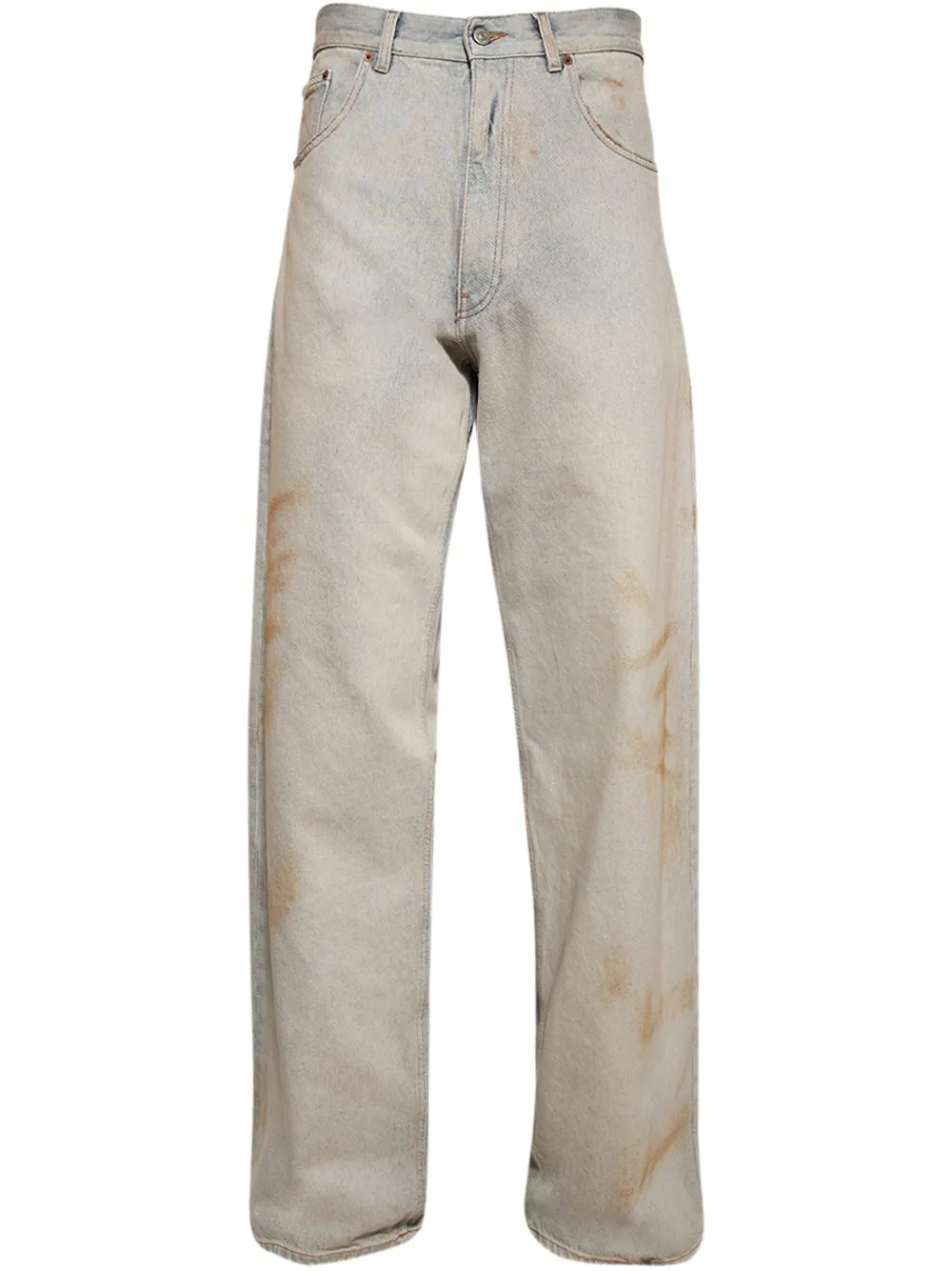 MM6 Maison Margiela Jeans met wijde pijpen Blauw