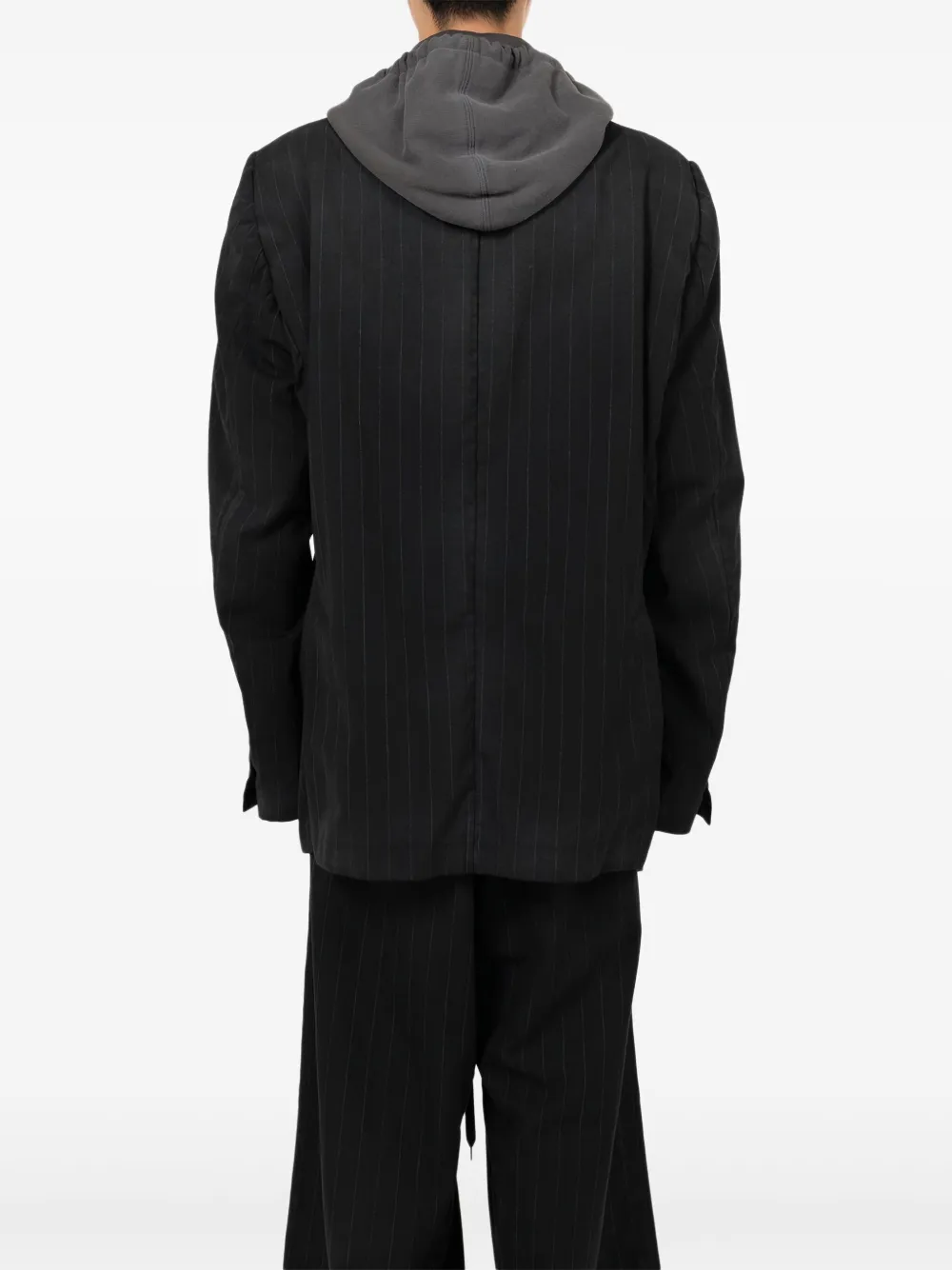 Maison MIHARA YASUHIRO Gelaagde blazer met krijtstreep Zwart