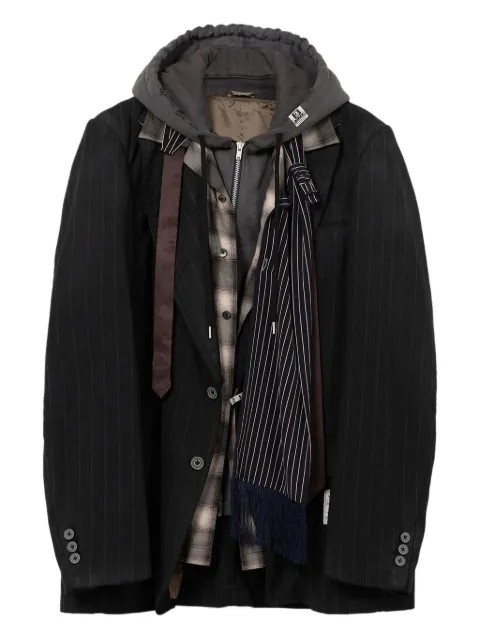 Maison MIHARA YASUHIRO pinstripe layered blazer
