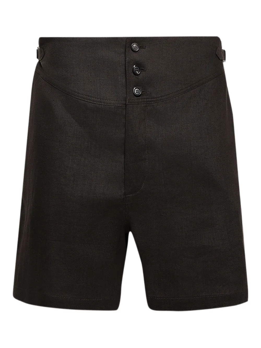 BODE linen button-front shorts | 블랙 | Image 1