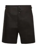 BODE linen button-front shorts - Black