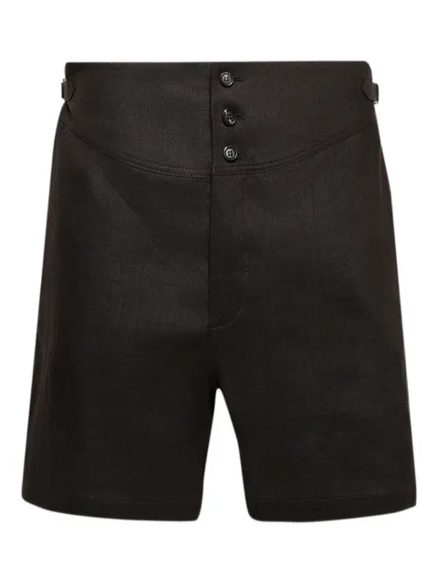 BODE linen button-front shorts