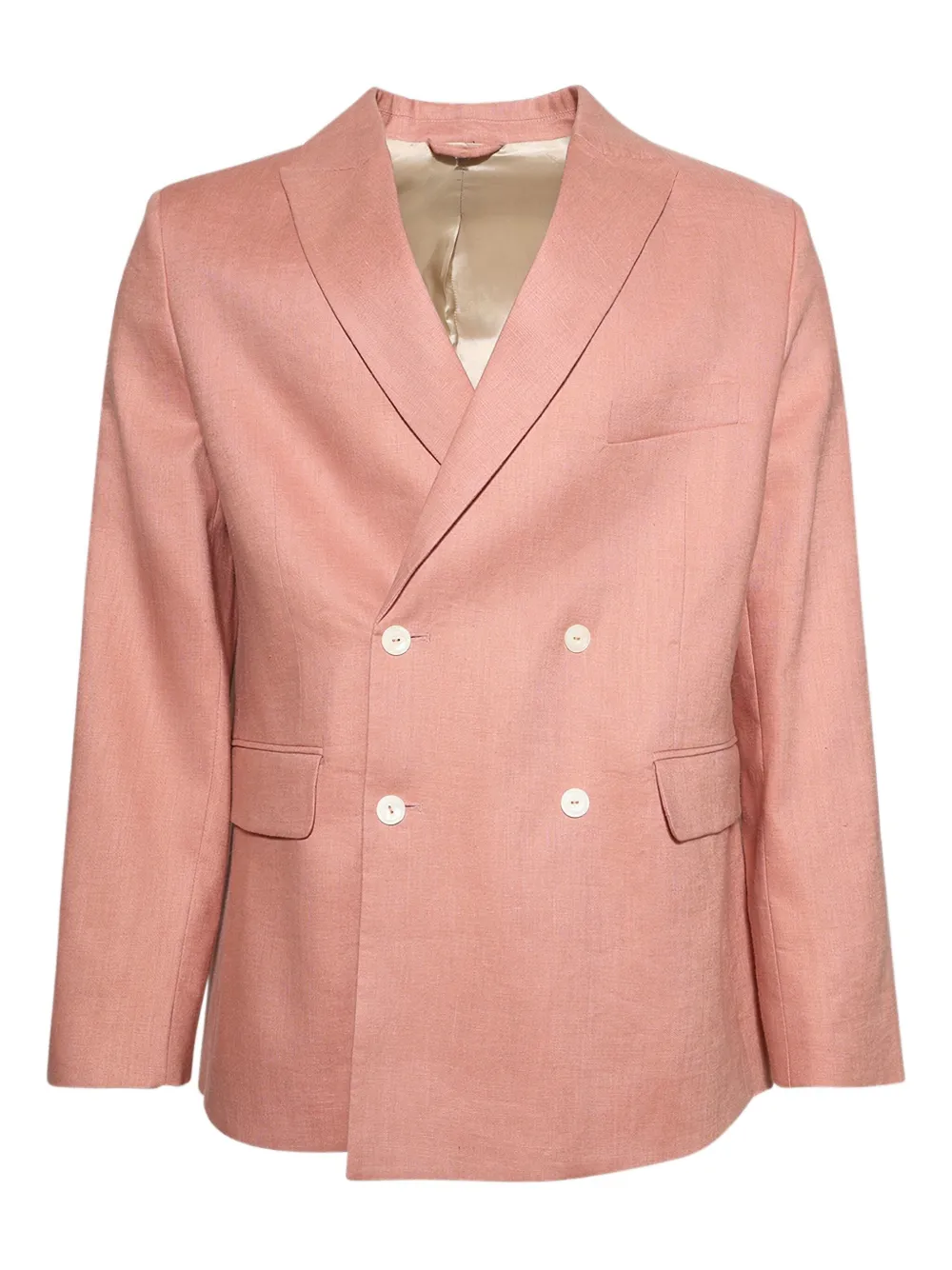 BODE double-breasted linen jacket | Pink | Image 1