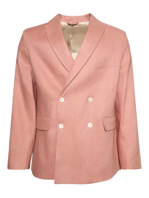 BODE double-breasted linen jacket