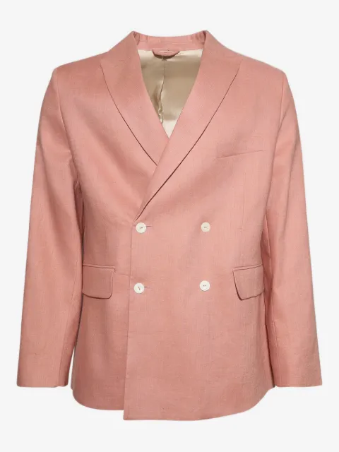 BODE double-breasted linen jacket