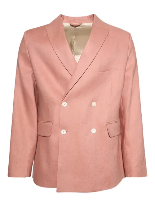 BODE blazer croisé en lin - Rose - BODE - Modalova