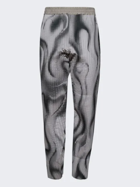 Casella Meyer pleated swirl-print trousers