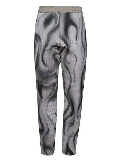 Casella Meyer pleated swirl-print trousers