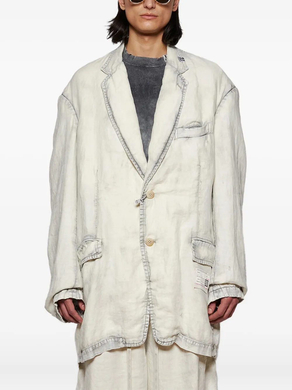 Maison MIHARA YASUHIRO single-breasted blazer Wit