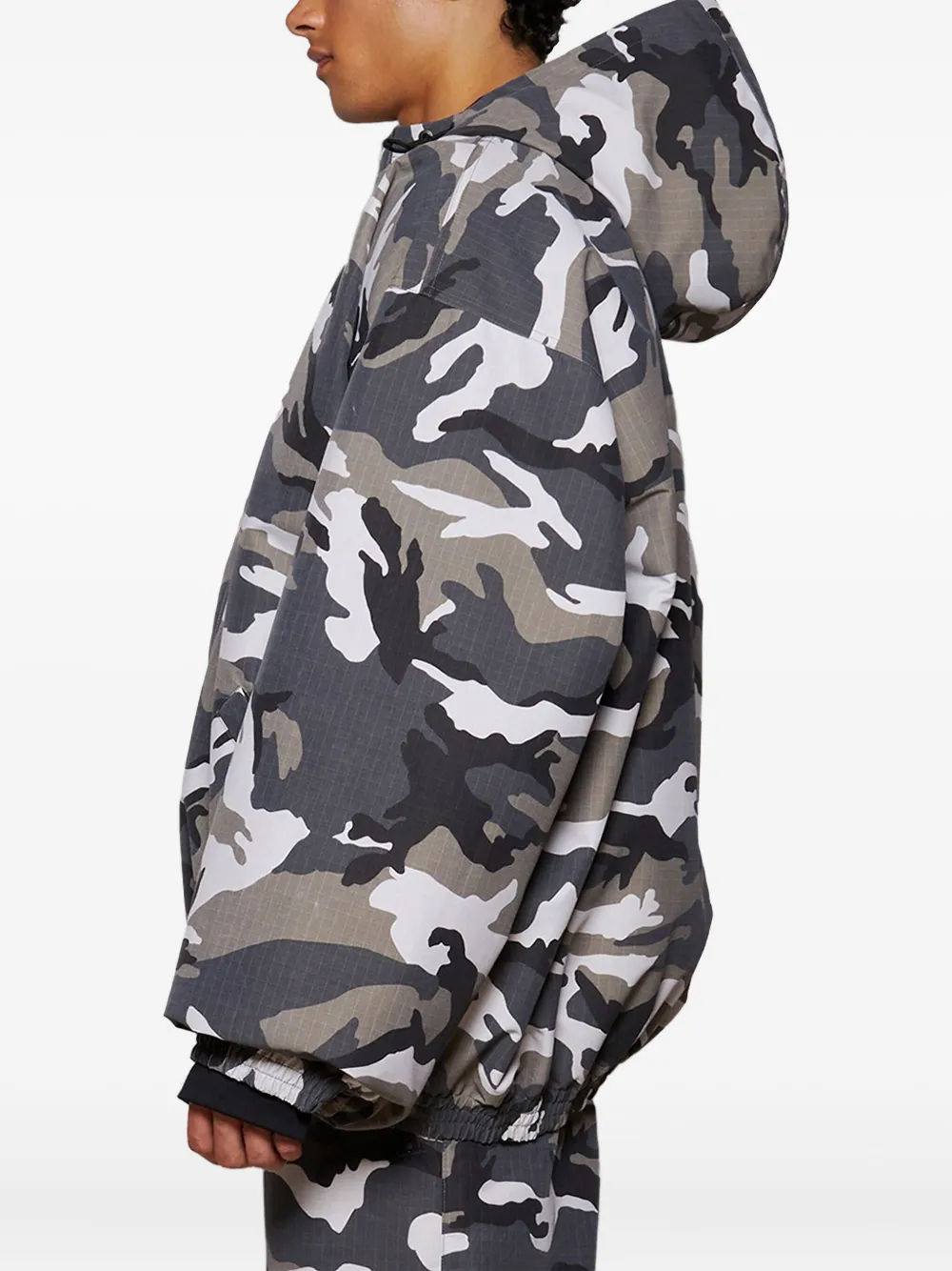 Balenciaga Ski-jack met camouflageprint Grijs