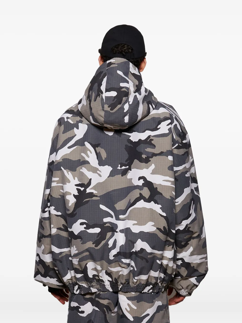 Balenciaga Ski-jack met camouflageprint Grijs