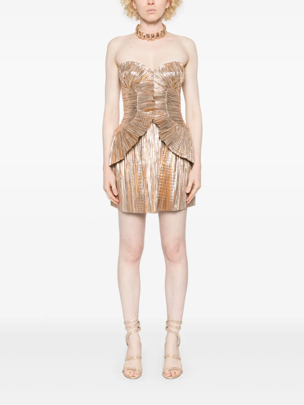 Cult Gaia Charlique mini-jurk - Goud