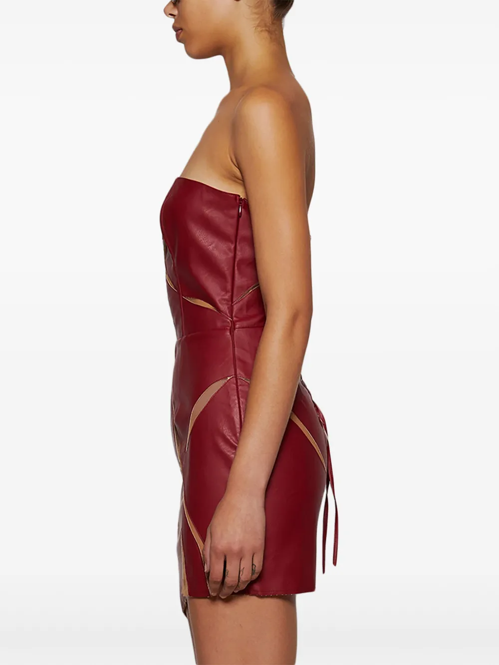 Di Petsa Mini-jurk met mesh detail Rood