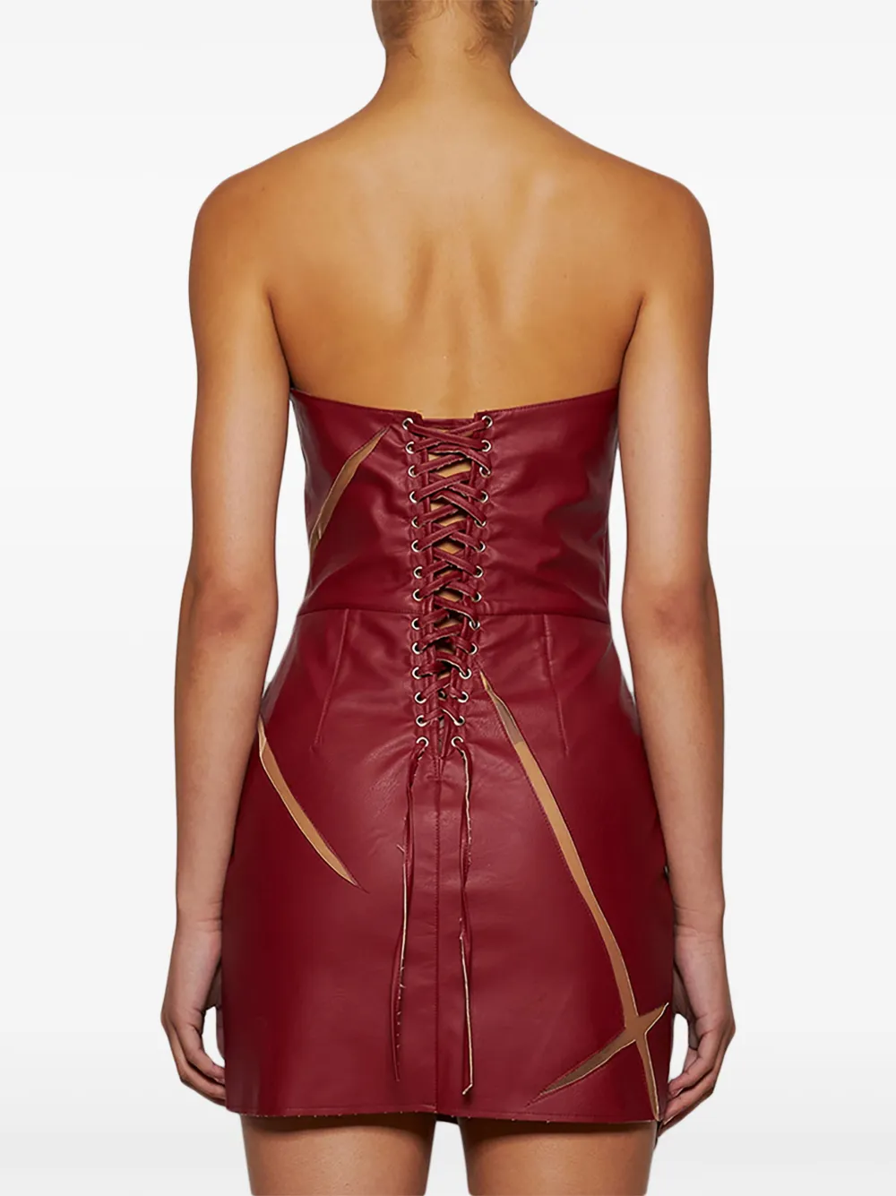 Di Petsa Mini-jurk met mesh detail Rood