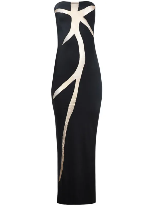 di petsa dress gold GOLDSHORE MAXI DRESS IN GOLD | CULT MIA main image 1