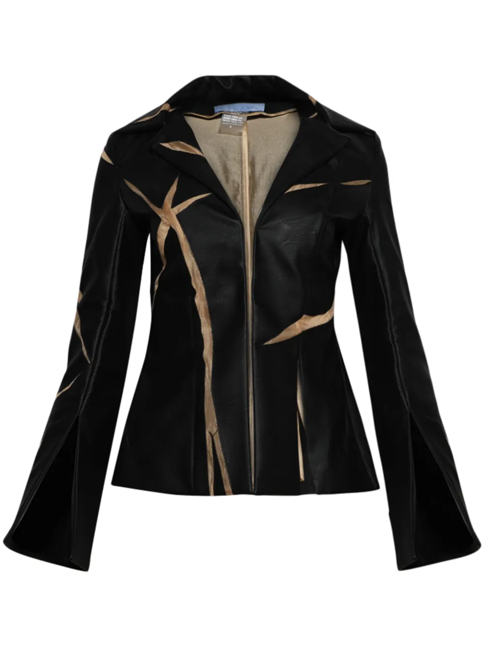 Di Petsa Broken Cracked Blazer In Black