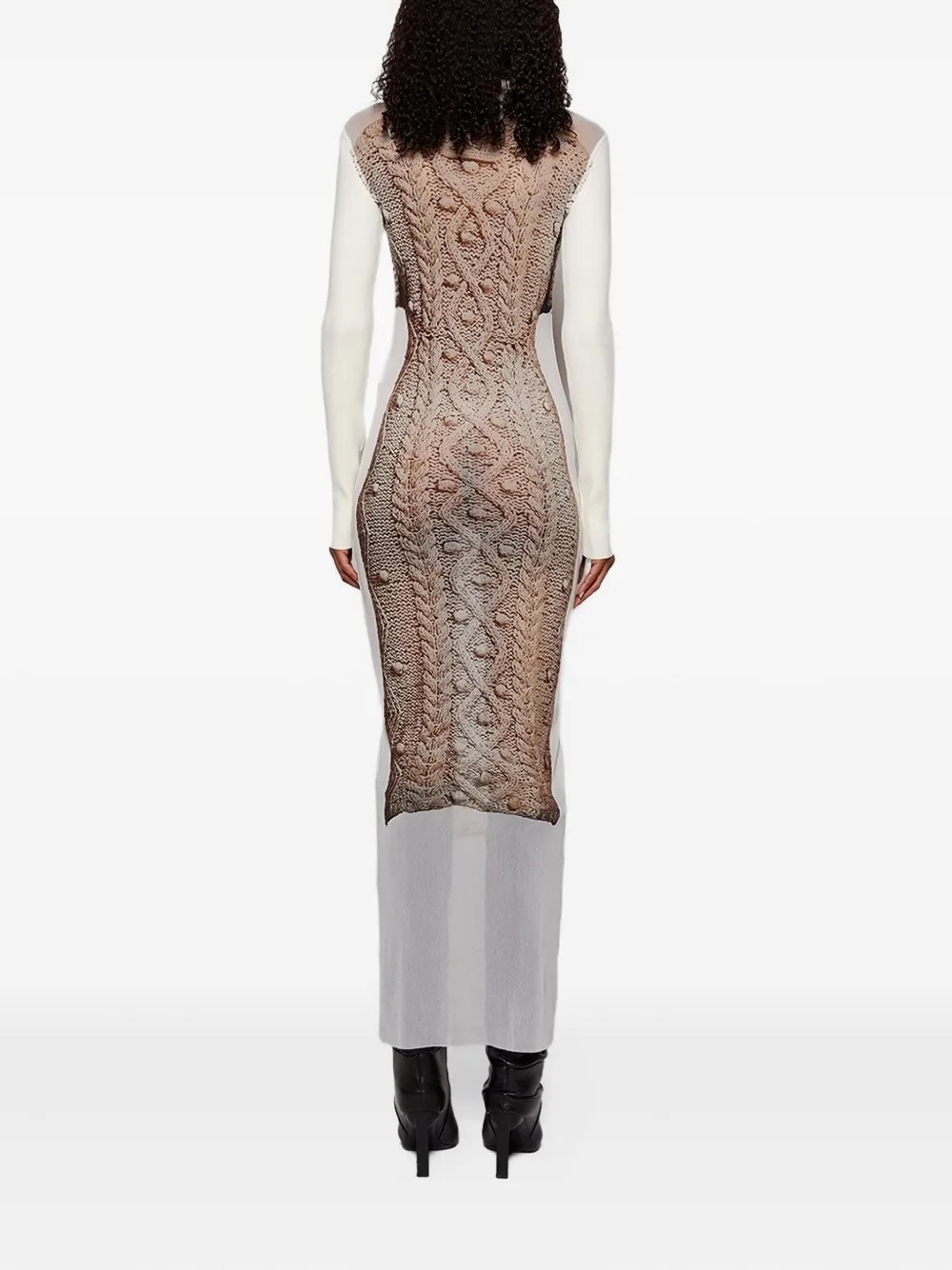 Jean Paul Gaultier Madonna-knit mesh dress Wit