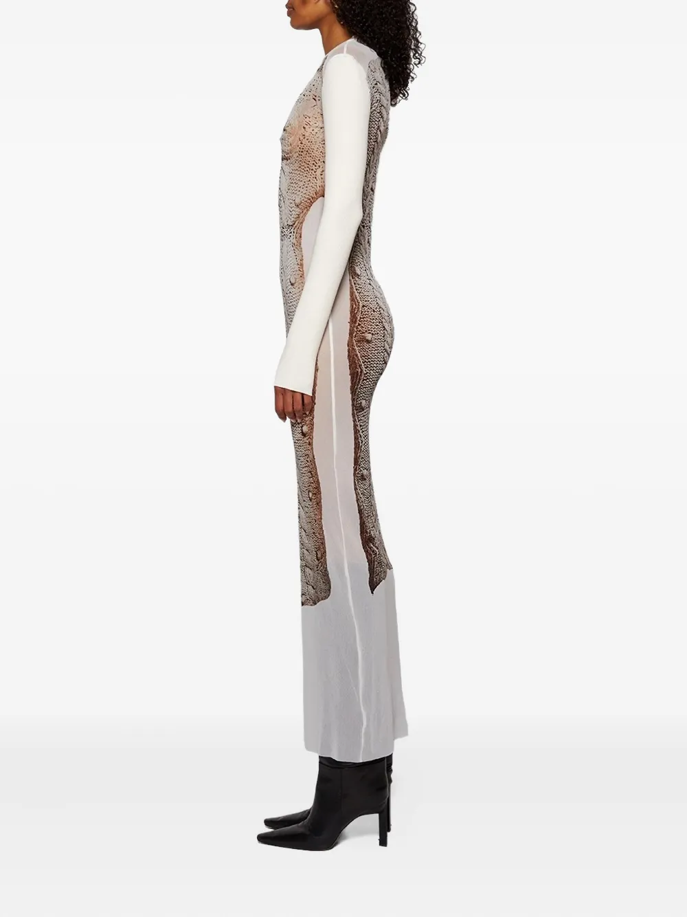 Jean Paul Gaultier Madonna-knit mesh dress Wit