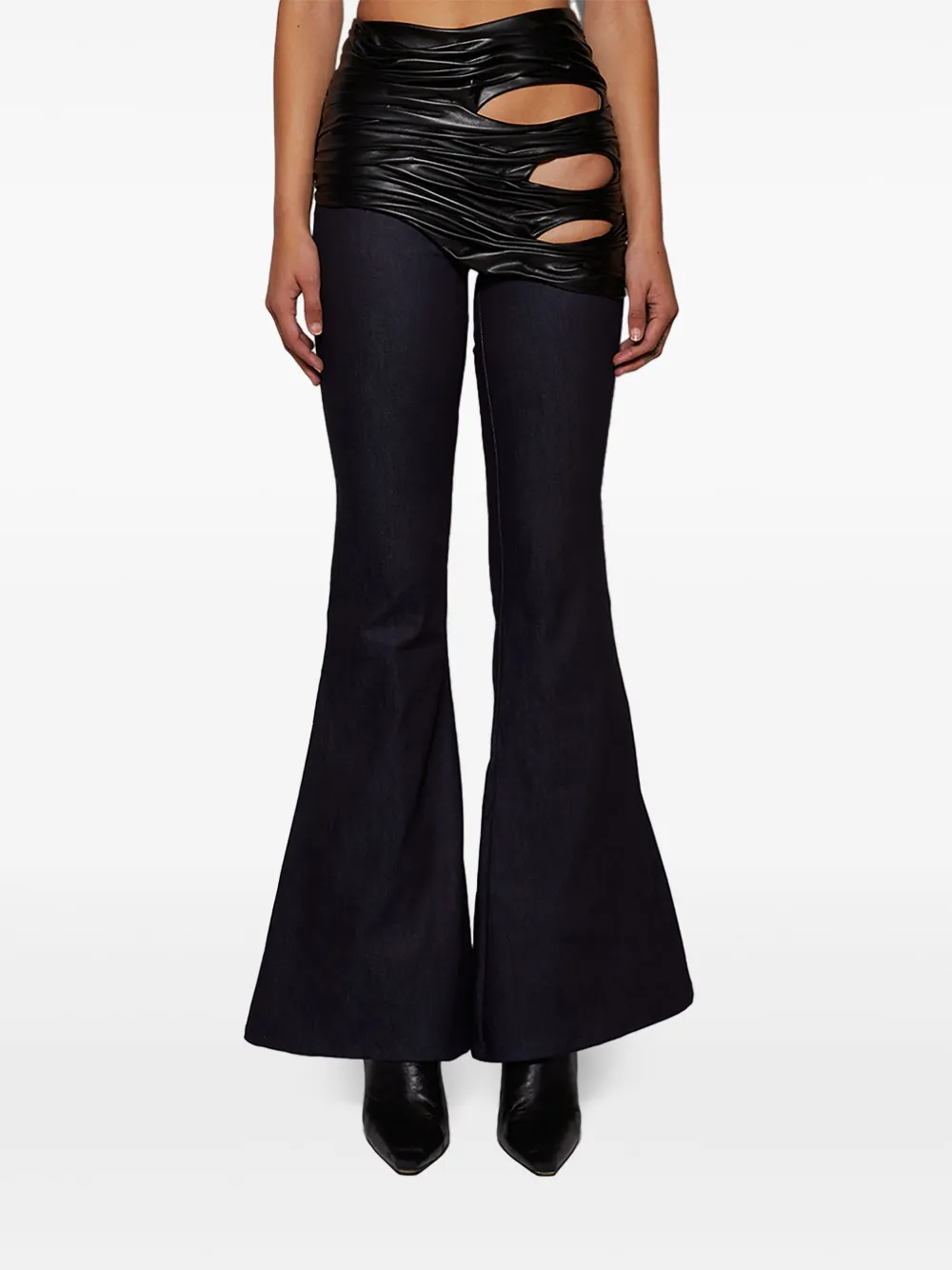  Di Petsa Draped Detailing Jeans - Blue 