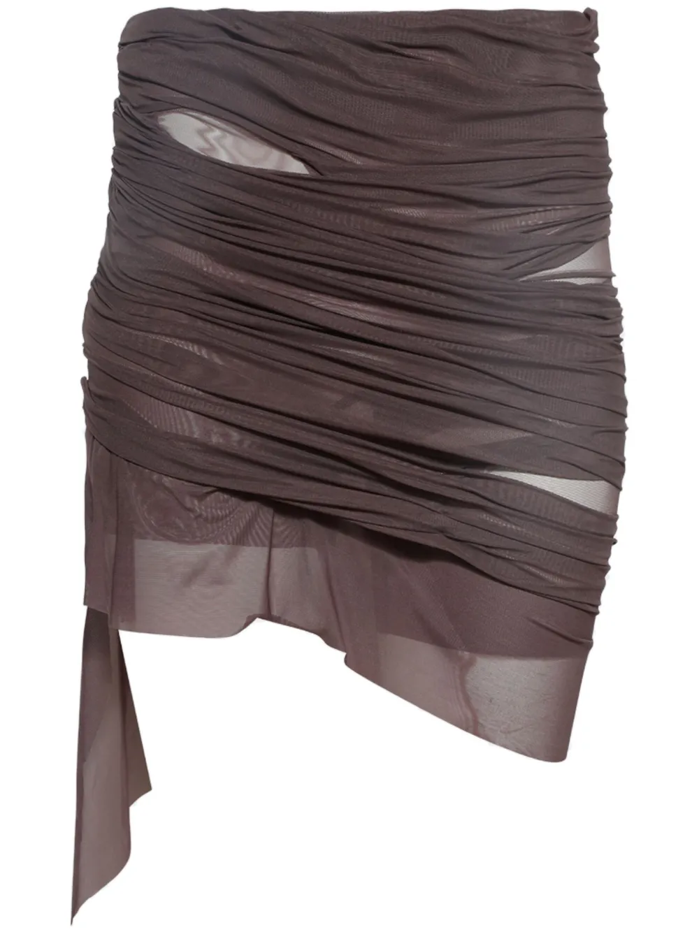 Di Petsa Wetlook miniskirt | Brown | Image 1